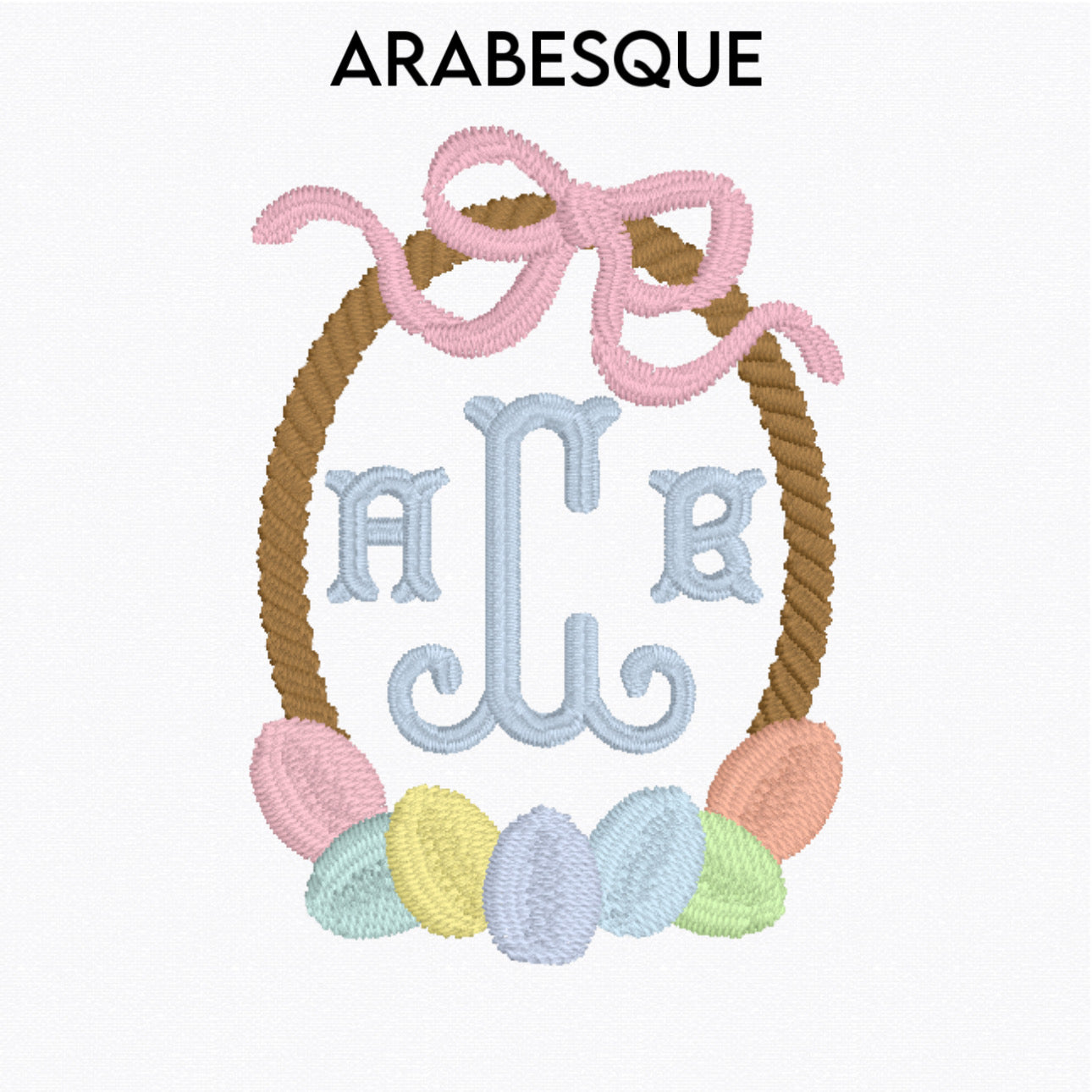 Easter monogram bow *PREORDER