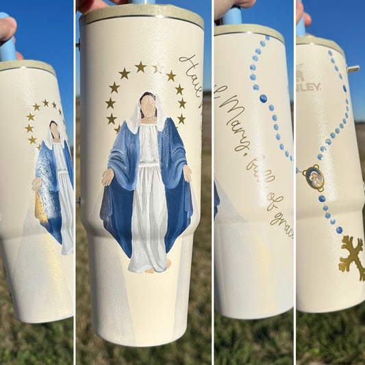 Hand Painted Mary Cup